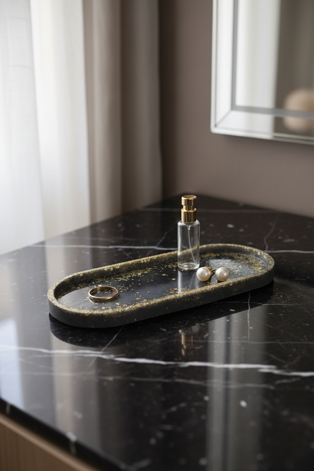 Plateau vide-poche Design - Collection Champagne nocturne