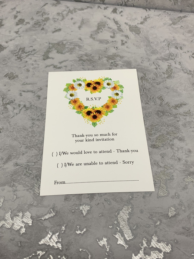 summer flowers RSVP  postcards x 10