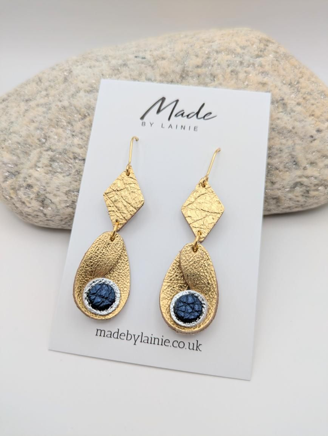 Sculptural Jewel Drop Earrings