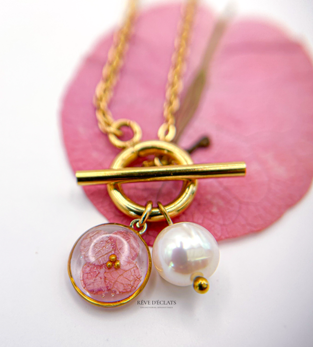 Collier - Fleur de bougainvillier