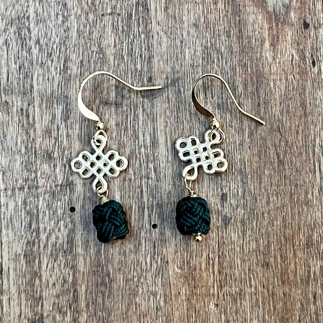 Boucles d'oreilles vert profond