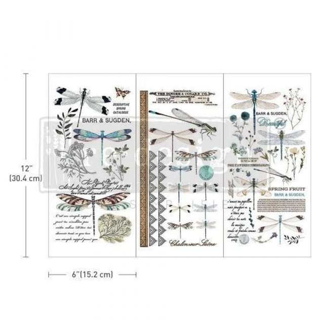 6x12 Re-design Decor Transfer - Spring Dragonfly