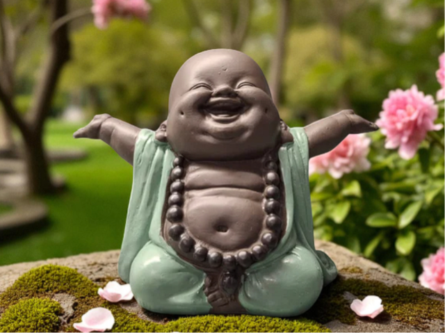 Bouddha - Bébé Bouddha rieur "Bienvenue"
