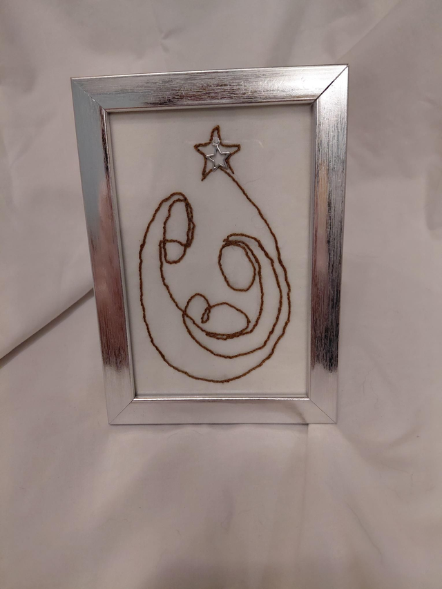 Embroidered nativity