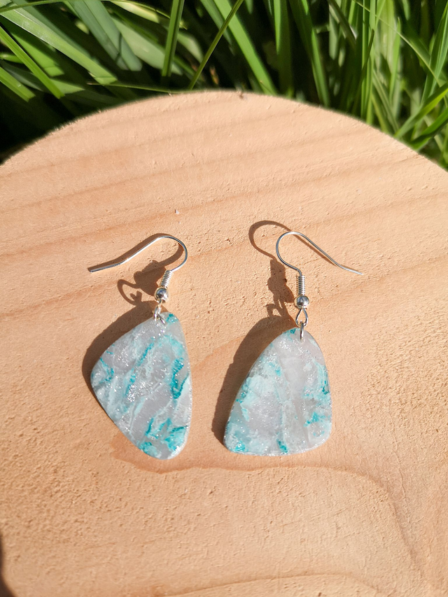 Collection Marbre Glacier - Boucles d&#039;oreilles Leyla