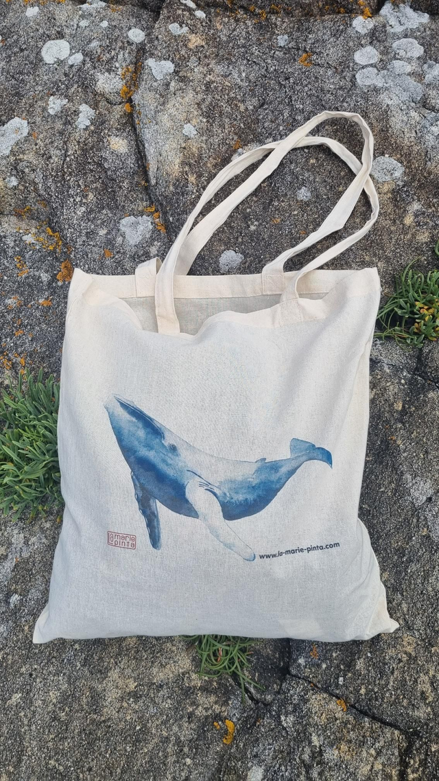 Tote bag baleine phare 