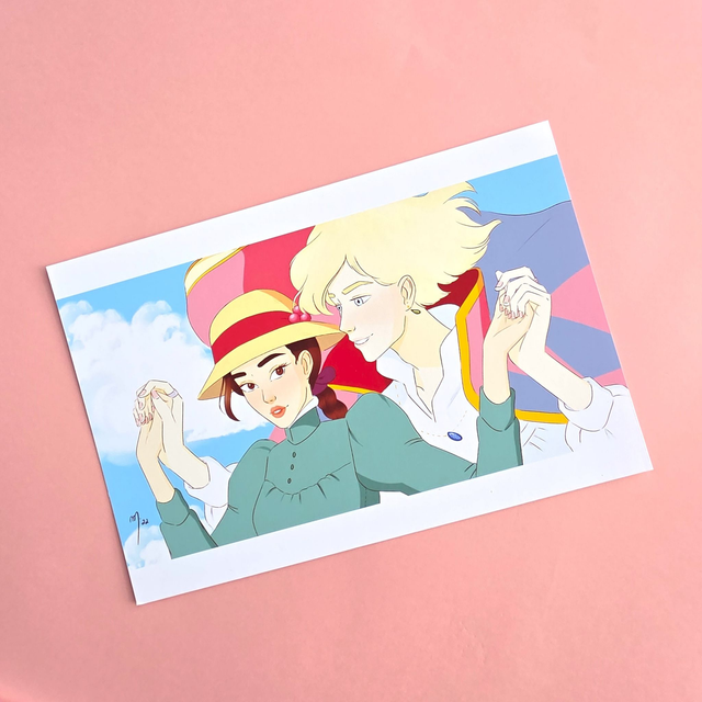 "Flying couple" (2022) - High quality paper print