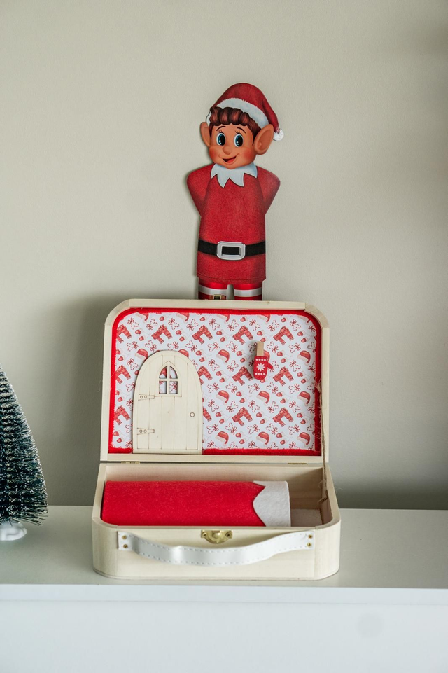 Mini valise magique - motif écharpes de Noël