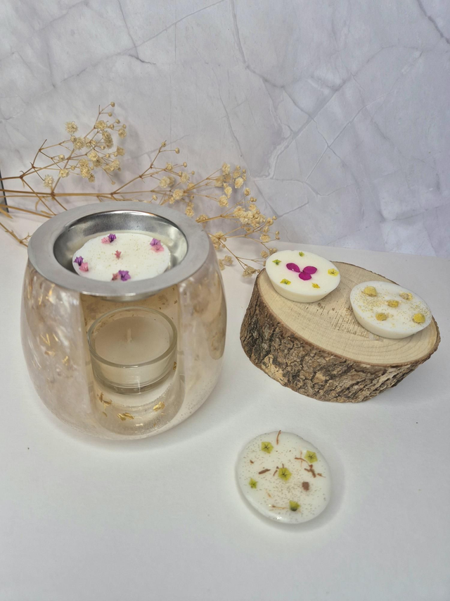 Coffret bien-être brûle-parfum et 4 fondants parfumés 