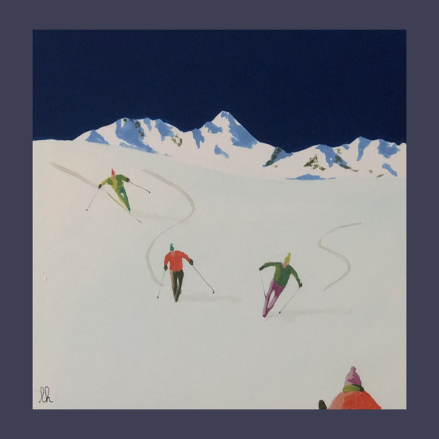 petit tableau ski 45_24 20X20 cm