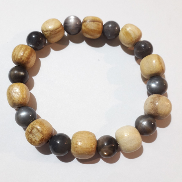Black Moonstone Palo Santo Bracelet 