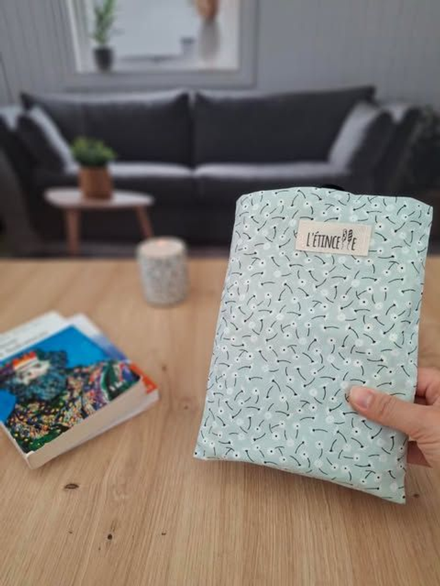 Pochette à livre - Pissenlits bleu