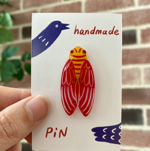 Handmade Cicada Pin