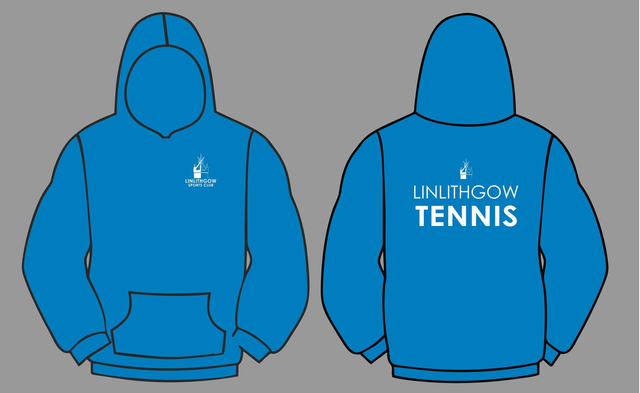 Adult Tennis Full Zipped Sapphire Blue Hoodie