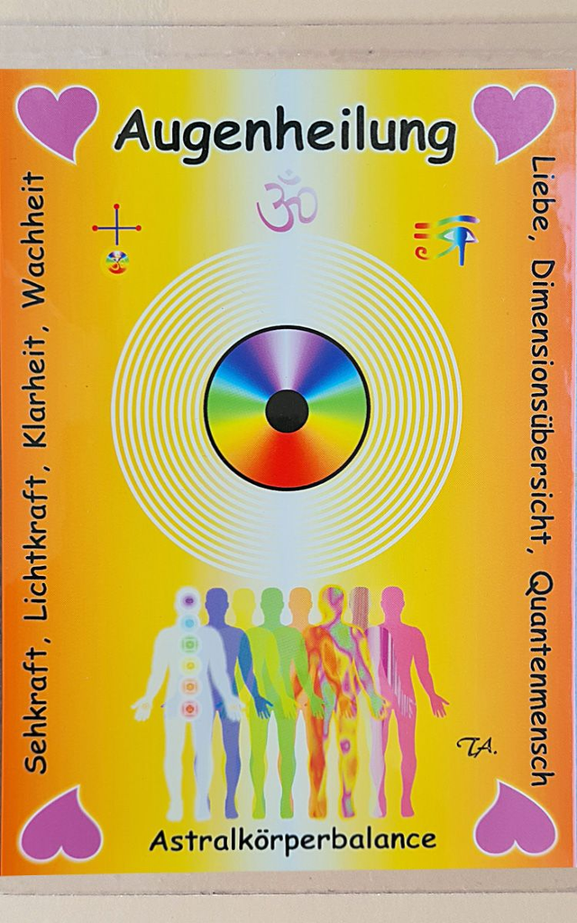 Öffnung der 8 Sinne Lichtkarte Größe  A5, A6 oder A7  