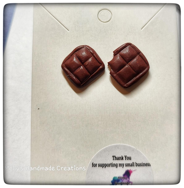 Guilt Free Chocolate Stud Earrings