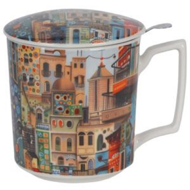 Taza modern-sweet, porc. 0,40 l.Incluye filtro de acero inoxidable, en caja de regalo. *064