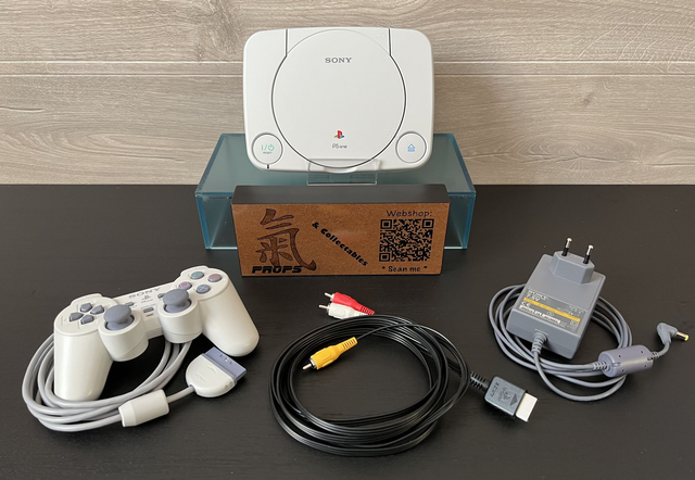 PsOne console with original controller, adapter and AV cable * Cleaned &amp; Tested * PS1