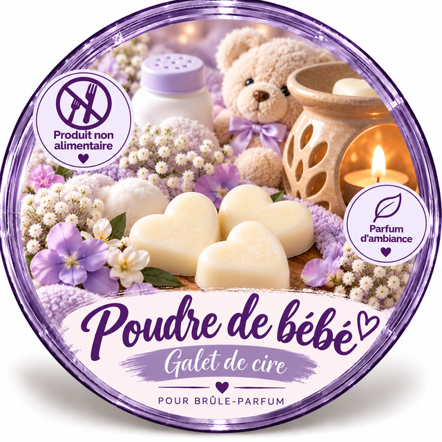 Galet de cire - Poudre de bébé