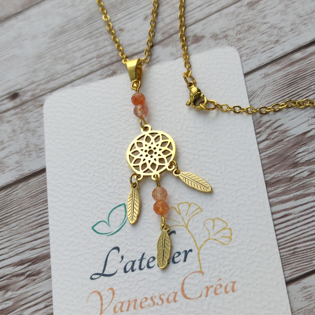 Collier Attrape-rêve et Pierre de Soleil