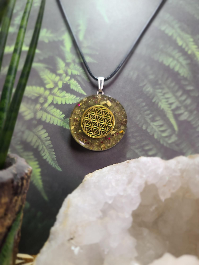 Fleur de vie Amulette Quartz rose