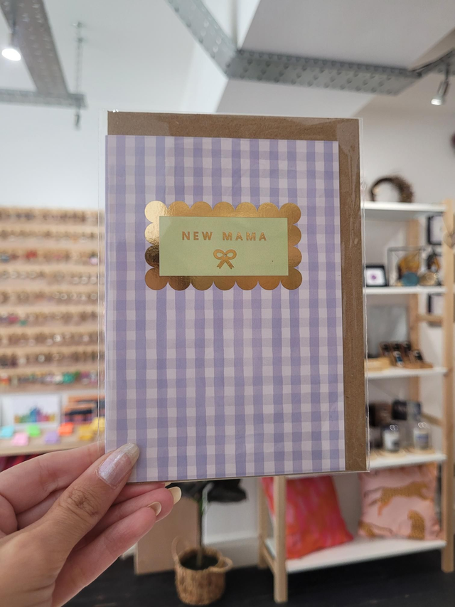 New Mama Gold Foil Greetings Card - EV-021