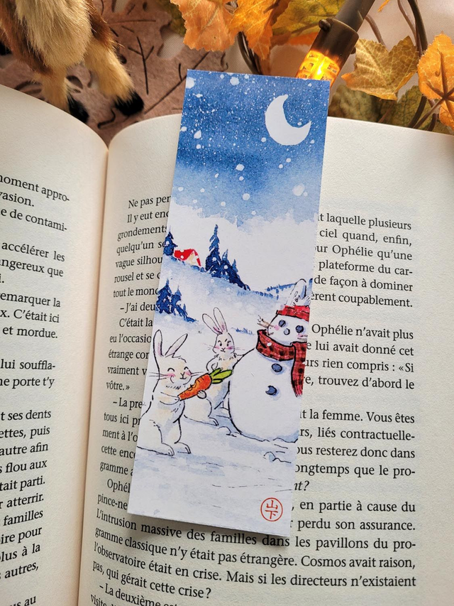 Marque-page Bonhomme de neige