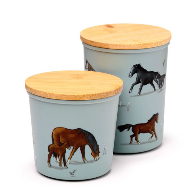 Willow Farm Set of 2 Bamboo Storage Jars