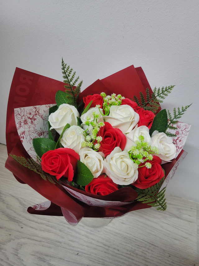 Bouquet roses de savon (11)