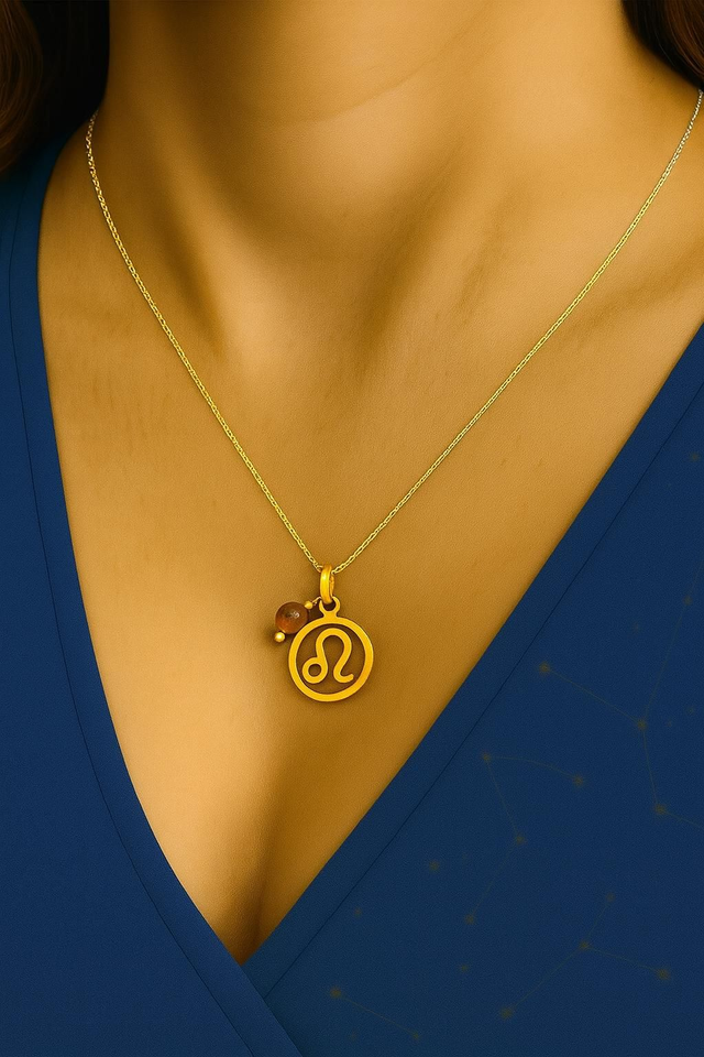 Collier Pierre Porte-Chance – Lion