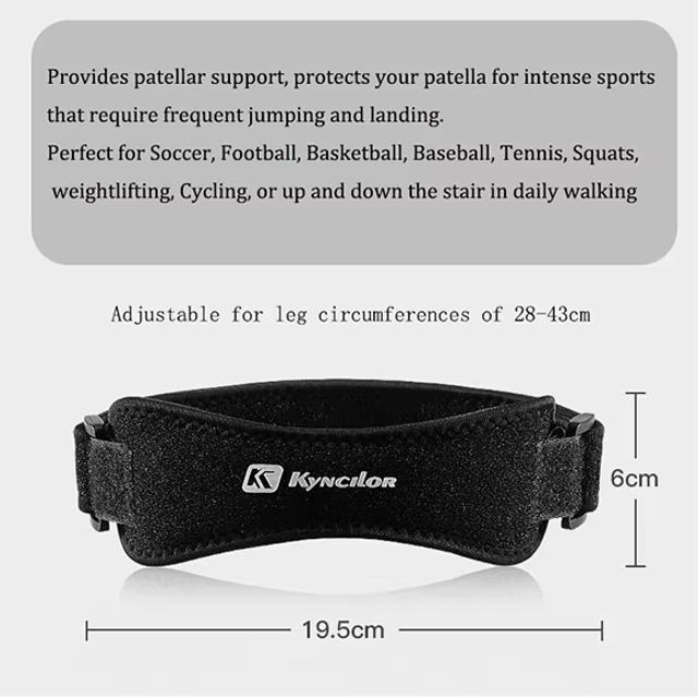 Attelle de genou réglable noir/bleu