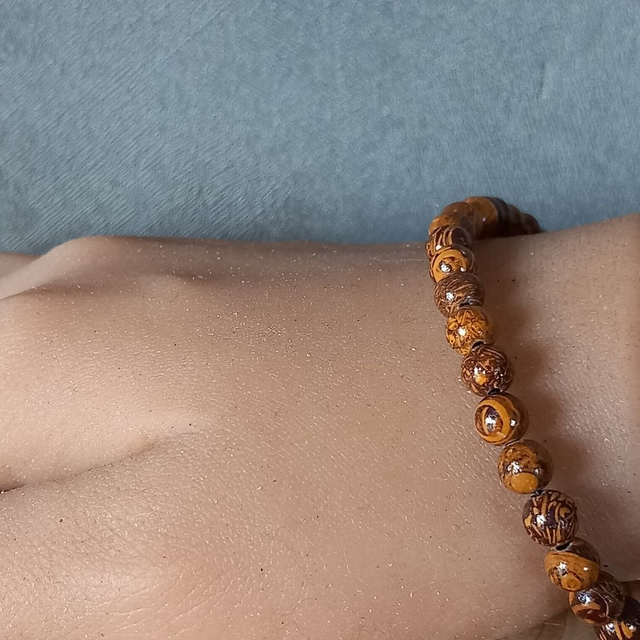Bracelet ajustable en Jaspe Mariam (Jaspe peau d&#039;éléphant)