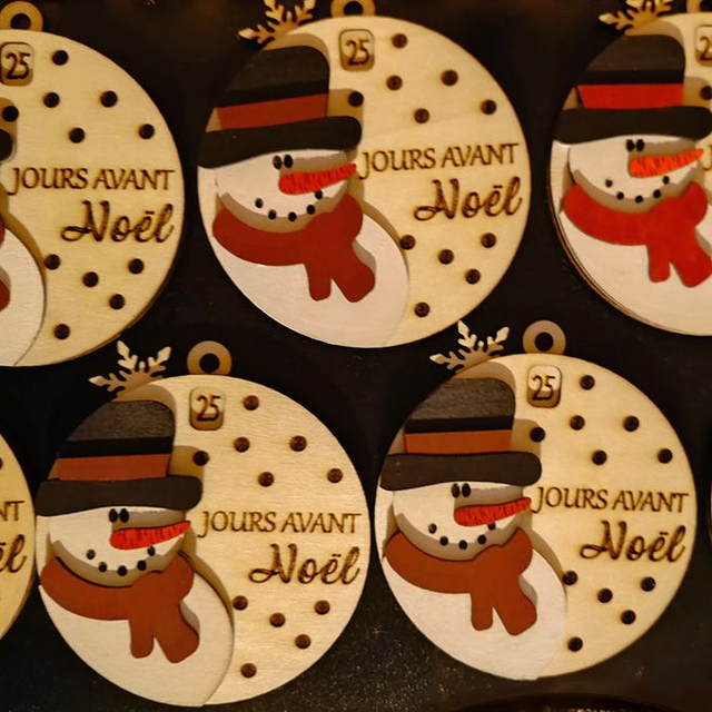 Boule de Noël Compte à Rebours Personnalisable