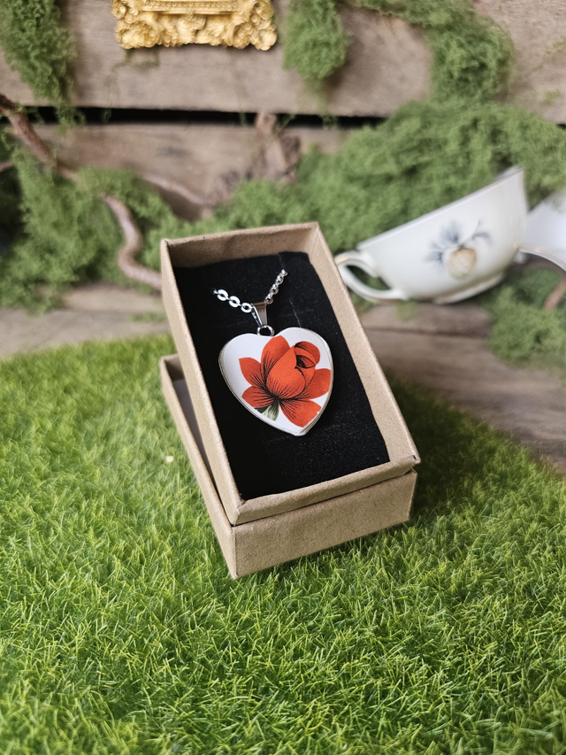 Pendentif coeur Rose