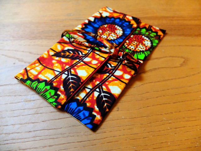 Pochette à livre en wax du Sénégal