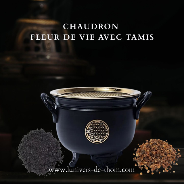 Chaudron Fleur de Vie avec tamis