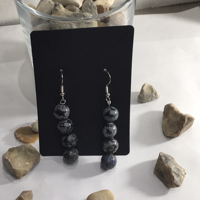 Black Dangling Earrings-BDE670