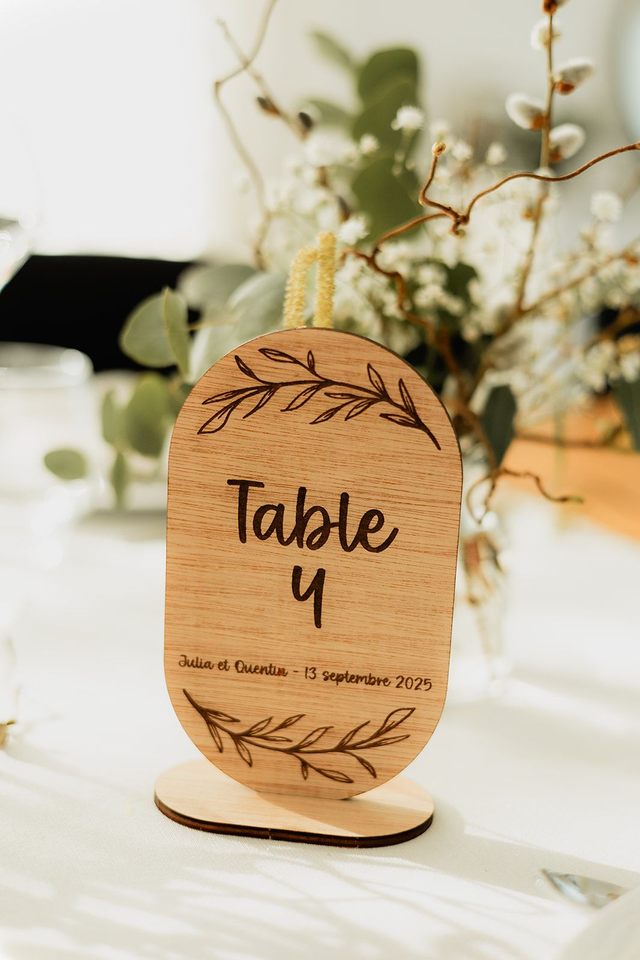 🎨 Nom de table - Collection Nature Ovale