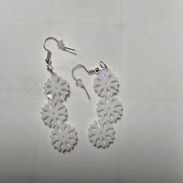 Boucles d'oreilles triple flocon