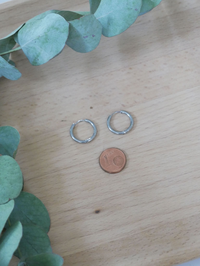 Créoles argentées mini 15mm