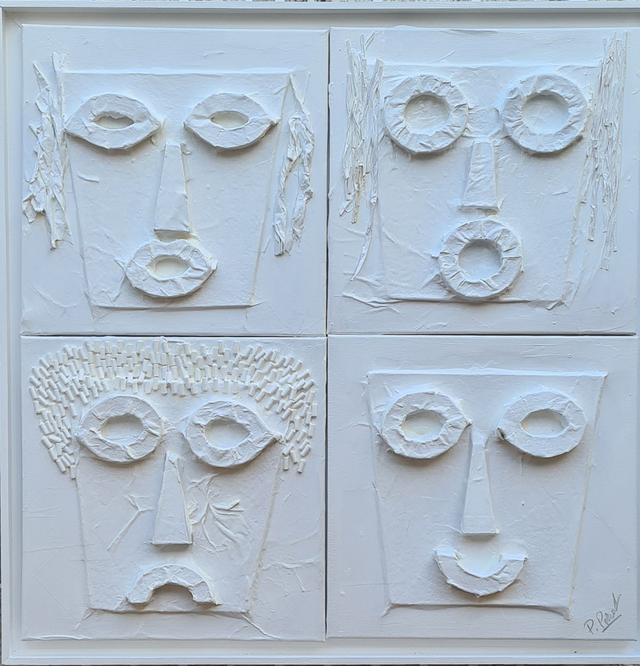 Rêve blanc 21 ( 80x80) &quot;les masques&quot;