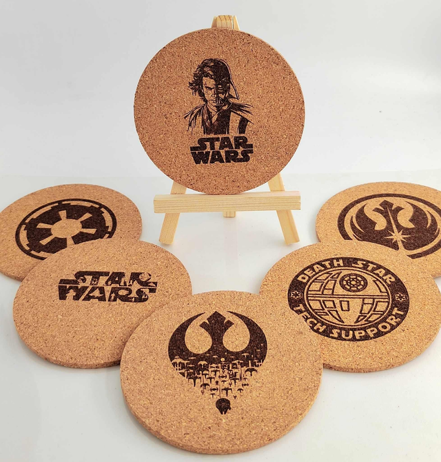 Lot de 6 dessous de verre en liège – Star Wars – Ø 10 cm