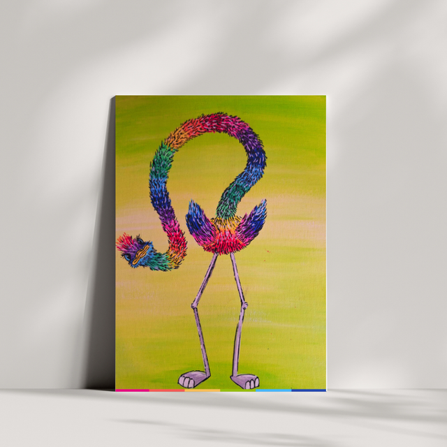 Struis groen | Ansichtkaart A6 