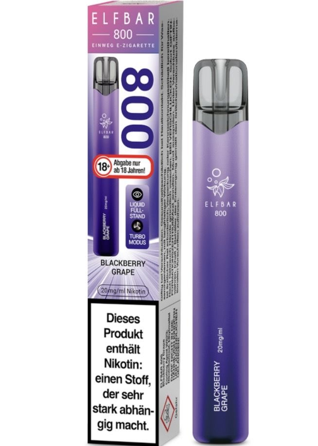 ELFBAR 800 Einweg E-Zigarette – Blackberry Grape | 20 mg