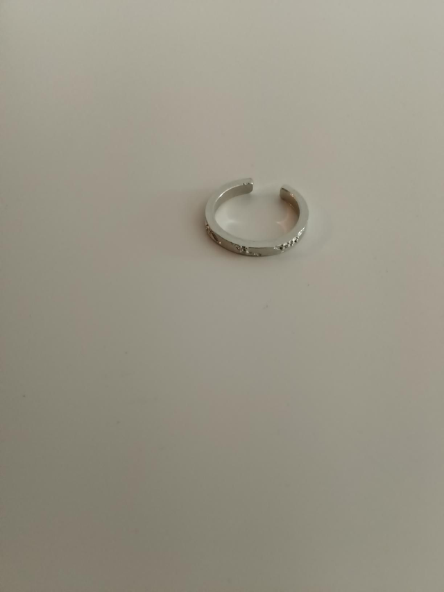 Zilverkleurige open ring
