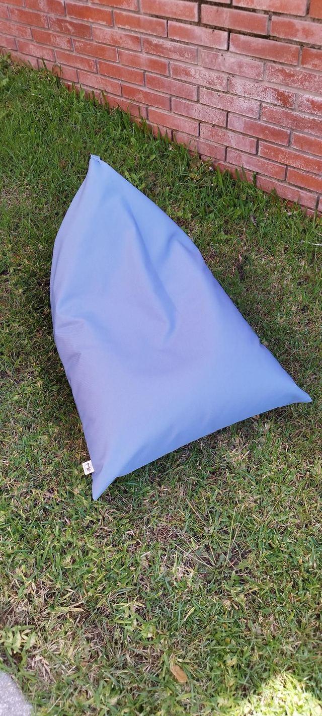 Puff de praia/piscina impermeável azul 