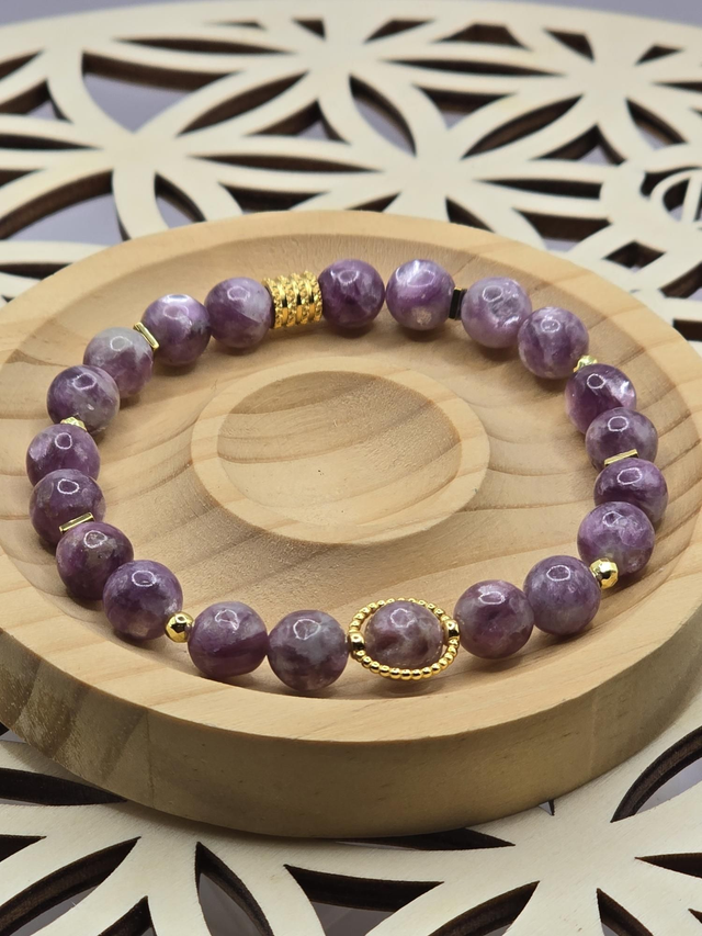 Bracelet Lépidolite haute qualité 0,8 cm 