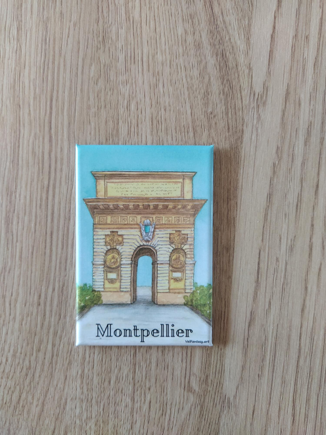 Magnet "Montpellier, Arc de Triomphe" 7,8 x 5,3cm