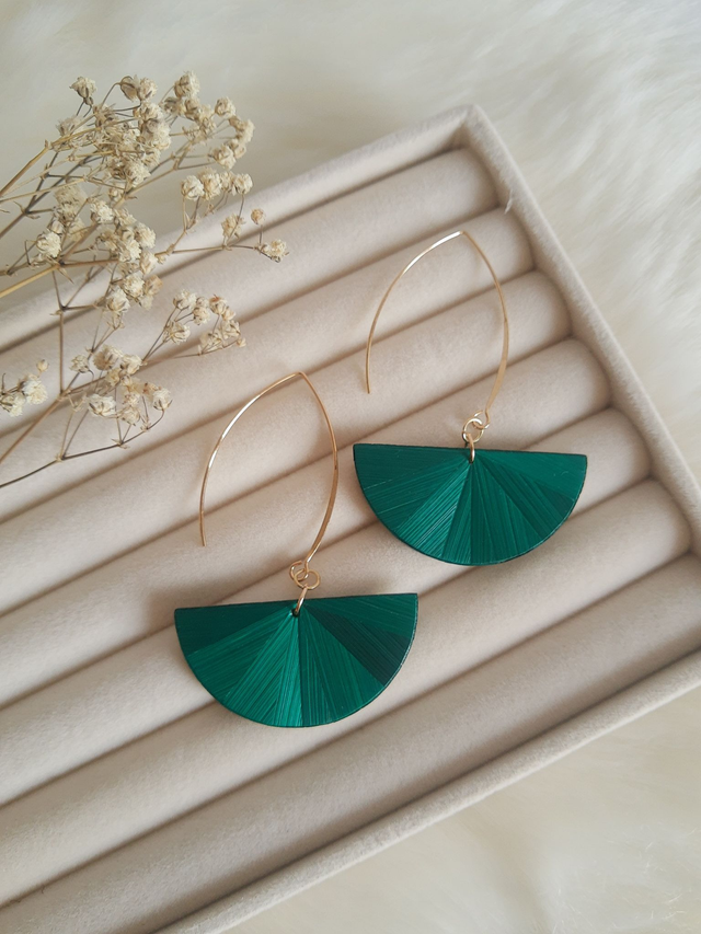 Boucles d'oreilles DEMI-LUNE Éventail