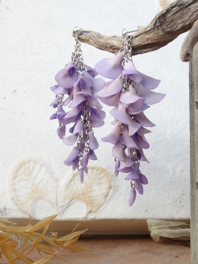 Pendientes de wisterias